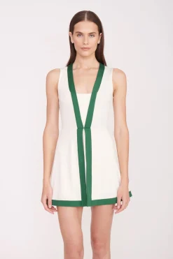 STAUD CROSS-COURT DRESS  IVORY COURT GREEN IVORYCOURTGREEN Best