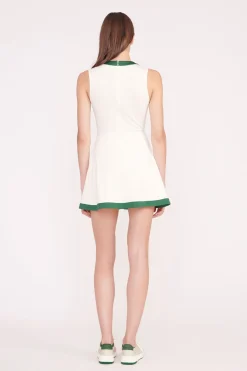 STAUD CROSS-COURT DRESS  IVORY COURT GREEN IVORYCOURTGREEN Best