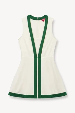 STAUD CROSS-COURT DRESS  IVORY COURT GREEN IVORYCOURTGREEN Best