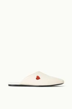 STAUD CUSTOM ABBY SLIPPER   CREAM New