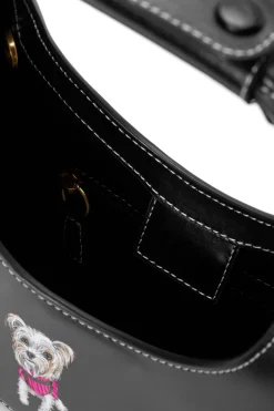 STAUD CUSTOM MINI MOON BAG   BLACK Outlet