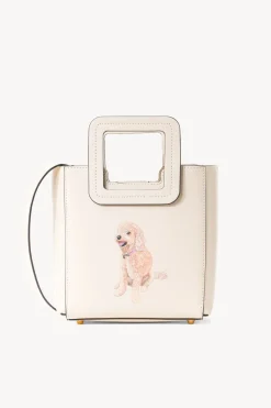 STAUD CUSTOM MINI SHIRLEY LEATHER BAG  CREAM CREAMCONTRAST Sale