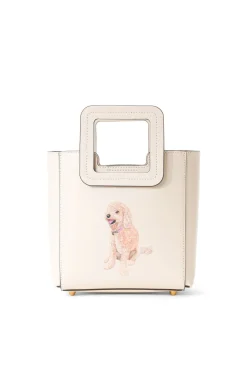 STAUD CUSTOM MINI SHIRLEY LEATHER BAG  CREAM CREAMCONTRAST Sale