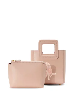 STAUD CUSTOM MINI SHIRLEY LEATHER BAG   BLUSH New