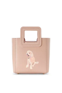 STAUD CUSTOM MINI SHIRLEY LEATHER BAG BLUSH New