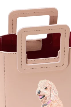 STAUD CUSTOM MINI SHIRLEY LEATHER BAG BLUSH New