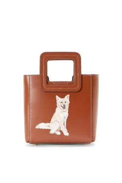 STAUD CUSTOM MINI SHIRLEY LEATHER BAG   TAN Hot