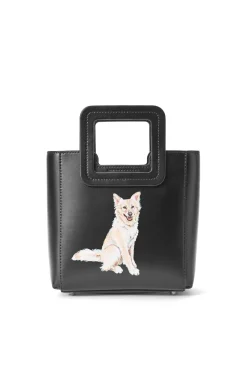 STAUD CUSTOM MINI SHIRLEY LEATHER BAG  BLACK BLACKBLACK Online