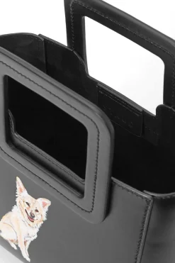 STAUD CUSTOM MINI SHIRLEY LEATHER BAG  BLACK BLACKBLACK Online