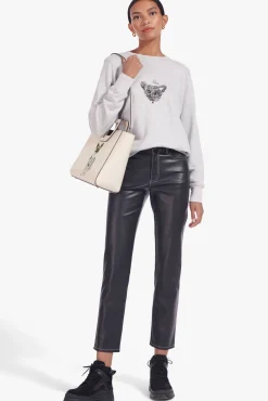 STAUD CUSTOM SHIRLEY LEATHER BAG   CREAM Clearance