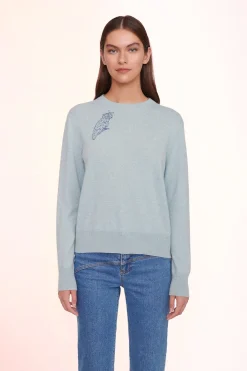 STAUD CUSTOM x C.BONZ CASHMERE SWEATER  LIGHT BLUE LIGHTBLUE Discount