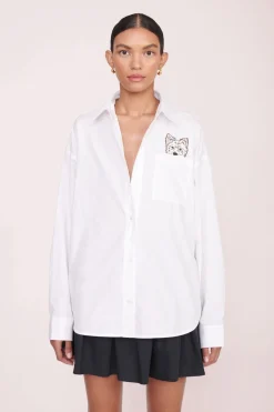 STAUD CUSTOM x C.BONZ CLASSIC OVERSIZED SHIRT   WHITE Online