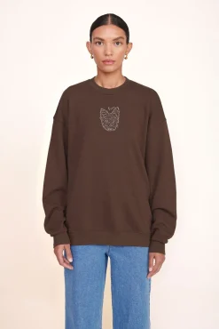 STAUD CUSTOM x C.BONZ OVERSIZED SWEATSHIRT   BROWN Best