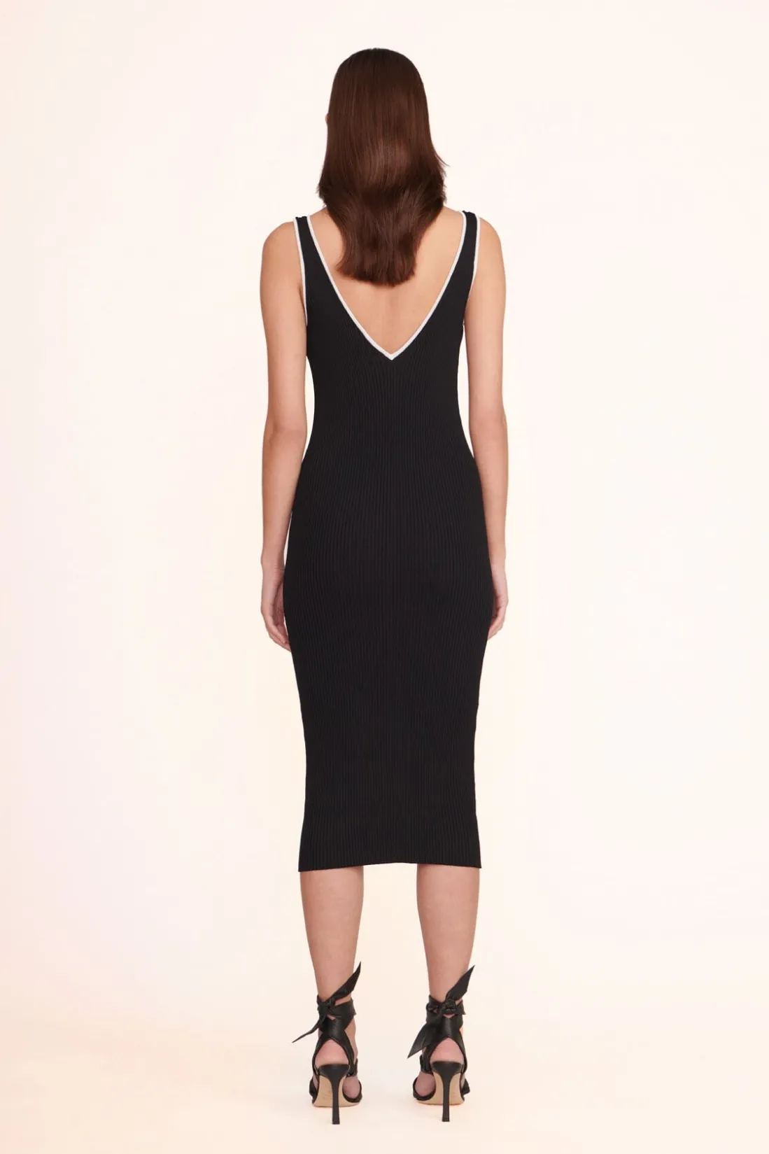 STAUD DANA DRESS BLACK BLACKWHITE New