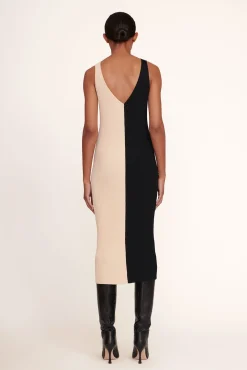 STAUD DANA DRESS  BUFF BLACK BUFFBLACK