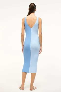 STAUD DANA DRESS  PERIWINKLE MULTI PERIWINKLEMULTI