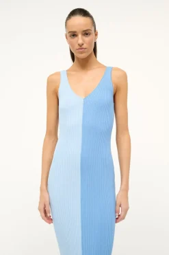 STAUD DANA DRESS  PERIWINKLE MULTI PERIWINKLEMULTI
