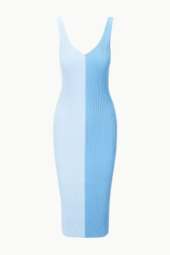 STAUD DANA DRESS  PERIWINKLE MULTI PERIWINKLEMULTI