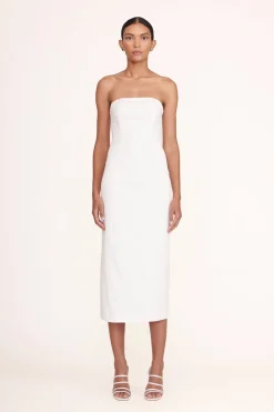 STAUD DANIELA DRESS WHITE New