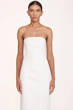 STAUD DANIELA DRESS   WHITE New