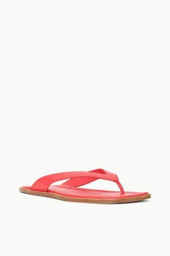 STAUD DANTE THONG SLIDE  RED ROSE REDROSE New