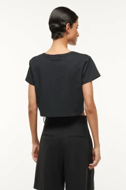 STAUD DEAN T-SHIRT   BLACK Hot