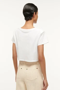 STAUD DEAN T-SHIRT   WHITE New