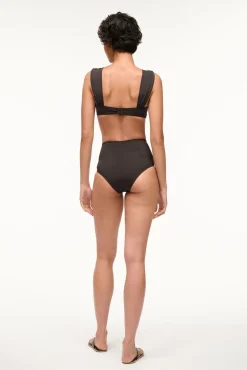 STAUD DECLAN HIGH RISE BIKINI BOTTOM   BLACK Clearance