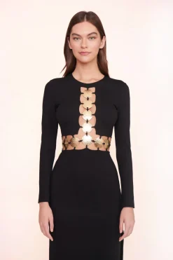 STAUD DELPHINE DRESS   BLACK Outlet