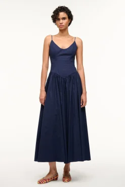 STAUD DENA DRESS   NAVY Online
