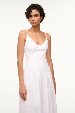 STAUD DENA DRESS   WHITE Outlet
