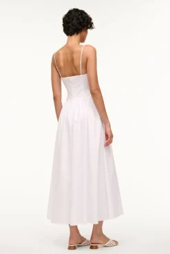 STAUD DENA DRESS   WHITE Outlet