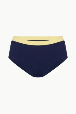 STAUD DEVON HIGH RISE BIKINI BOTTOM  NAVY COLORBLOCK NAVYCOLORBLOCK Sale