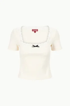 STAUD DIXIE TOP   IVORY New