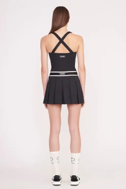 STAUD DOUBLES SKIRT   BLACK Outlet
