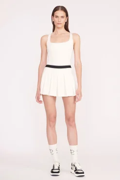 STAUD DOUBLES SKIRT   IVORY Discount