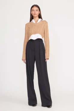 STAUD DUKE SWEATER  CAMEL WHITE CAMELWHITE Online