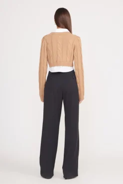 STAUD DUKE SWEATER  CAMEL WHITE CAMELWHITE Online