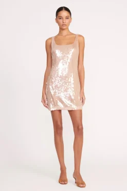 STAUD ECLIPSE DRESS   BEIGE Clearance