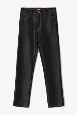 STAUD ELLIOT PANT   VEGAN LEATHER BLACK Discount