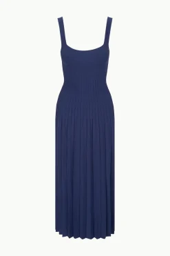 STAUD ELLISON DRESS   NAVY Online