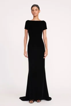 STAUD EMELYN DRESS   BLACK
