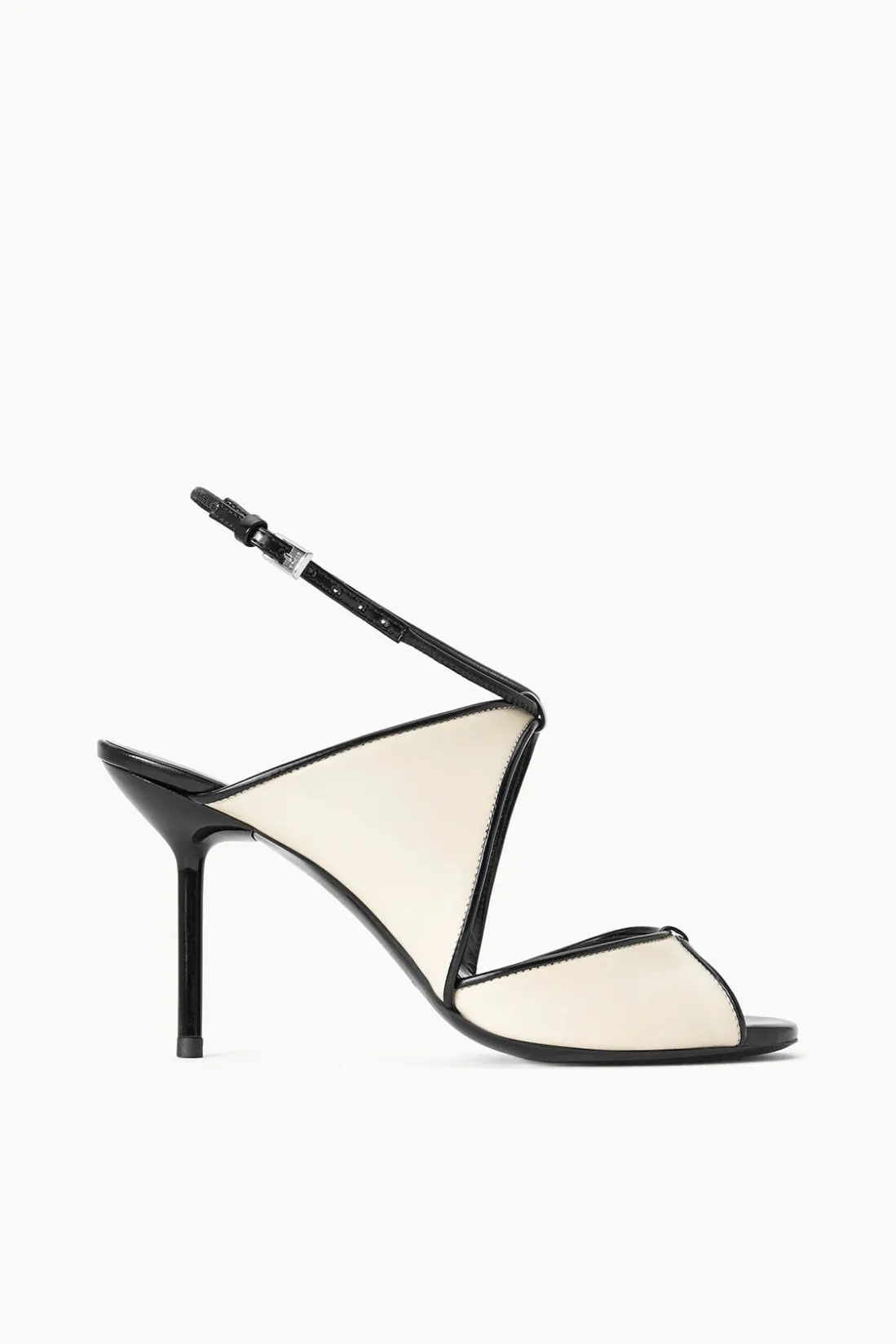 STAUD EMILIA STILETTO CREAM BLACK New