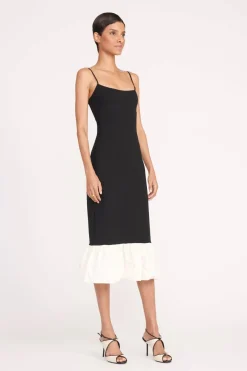 STAUD FARIDAH DRESS  BLACK IVORY BLACKIVORY Clearance