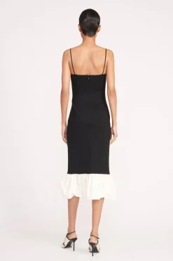 STAUD FARIDAH DRESS  BLACK IVORY BLACKIVORY Clearance