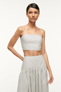 STAUD FEDERICO TOP IVORY MICRO STRIPE IVORYMICROSTRIPE Sale