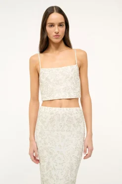 STAUD FERMO TOP   IVORY New