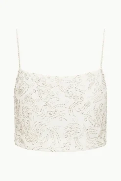 STAUD FERMO TOP   IVORY New