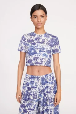 STAUD FERNANDA TOP BLUE TOILE BLUETOILE Clearance