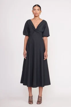 STAUD FINLEY DRESS BLACK